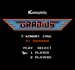 Gradius (Japan) Title Screen